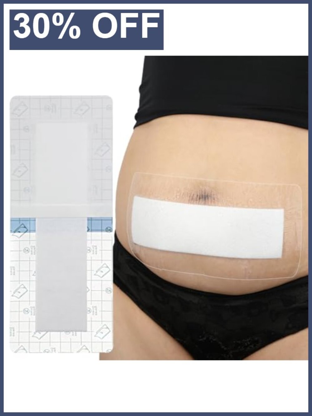 14 Pcs Waterproof C-Section Shower Wound Protector 4x8 Post Surgery Bandage